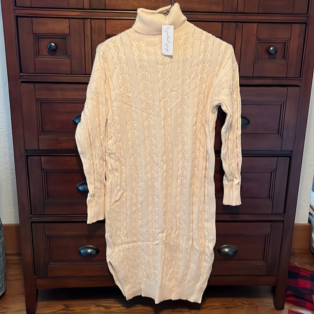 Petal and pup cream sweater dress